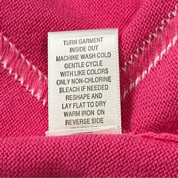 CJ Banks Pink Spring Cardigan Size 1X Argyle Diamond Easter Sweater Whimsy NEW - Picture 8 of 11